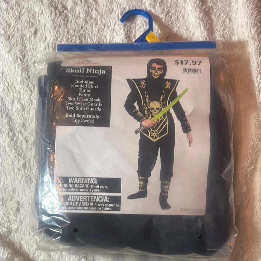 NEW skull ninja costume size large 10/12